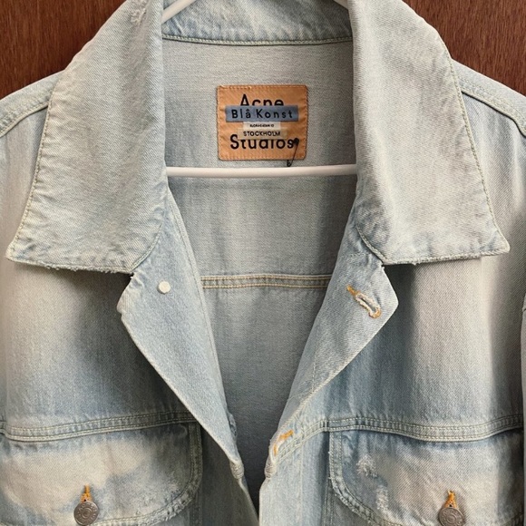 *RESERVED FOR TRADE* Acne Studios Blue Bla Konst Denim Oversized Jacket - Picture 4 of 6